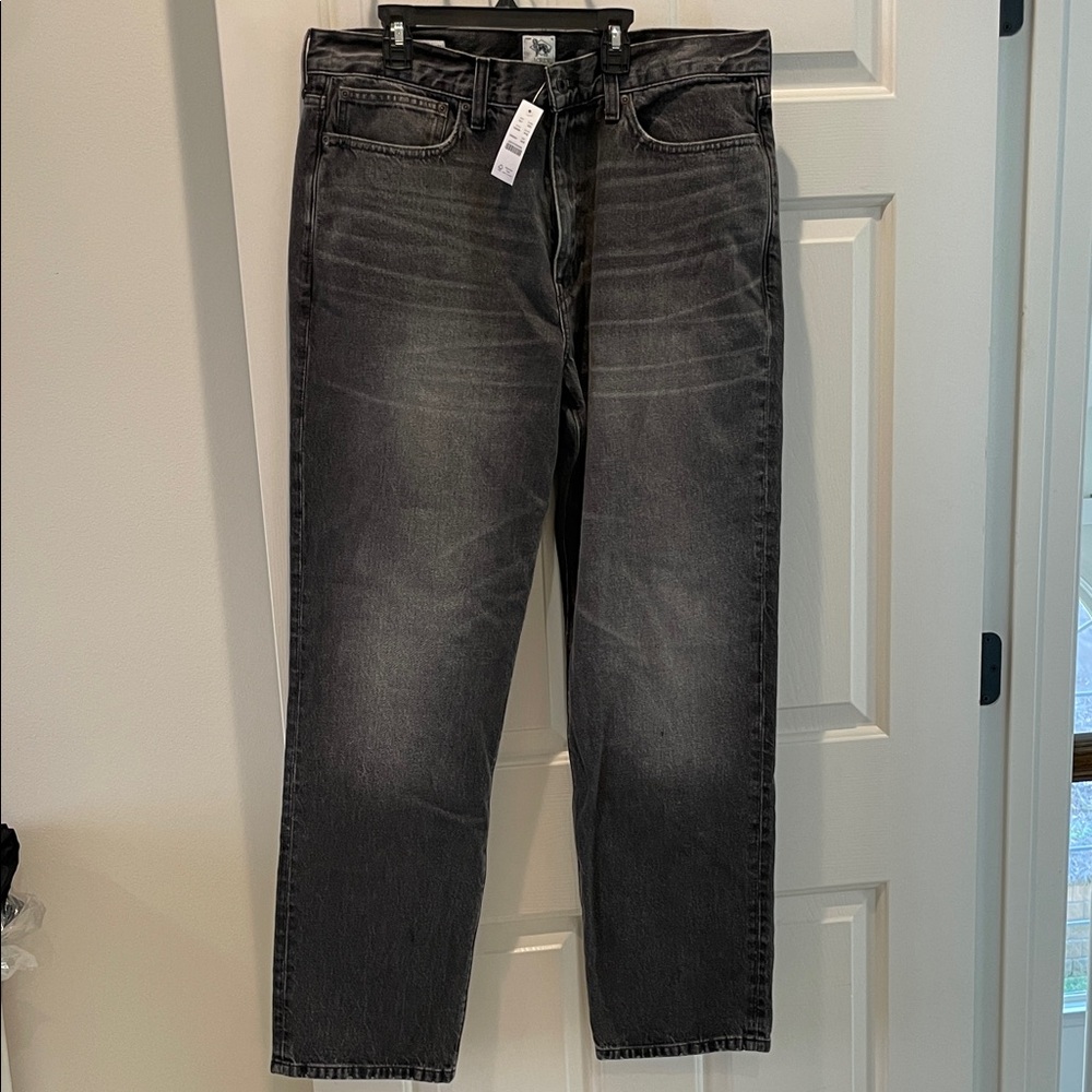 J. Crew Men's Dark Gray Straight Jeans